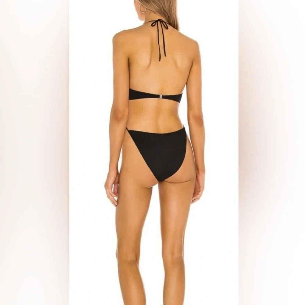 MONICA HANSEN BEACHWEAR Revolve Bardot One Piece in purple suede - Picture 4 of 7